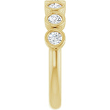 10K Gold Round Lab-Grown Diamond Bezel-Set Anniversary Band – 1/4–7/8 CTW - Yellow Gold - view 4