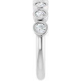 10K Gold Round Lab-Grown Diamond Bezel-Set Anniversary Band – 1/4–7/8 CTW - White Gold - view 4