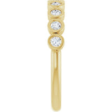 10K Gold Round Lab-Grown Diamond Bezel-Set Anniversary Band – 1/4–7/8 CTW - Yellow Gold - view 4