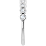 Platinum Round Lab-Grown Diamond Bezel-Set Anniversary Band – .08–1 1/3 CTW - view 4