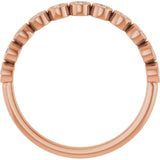 10K Gold Round Lab-Grown Diamond Bezel-Set Anniversary Band – .08–1/5 CTW - Rose Gold - view 2