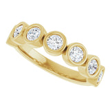 10K Gold Round Lab-Grown Diamond Bezel-Set Anniversary Band – 1/4–7/8 CTW - Yellow Gold - view 5