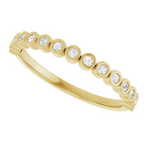 10K Gold Round Lab-Grown Diamond Bezel-Set Anniversary Band – .08–1/5 CTW - Yellow Gold - view 5