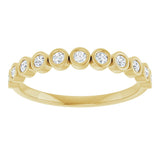 10K Gold Round Lab-Grown Diamond Bezel-Set Anniversary Band – .08–1/5 CTW - Yellow Gold - view 3