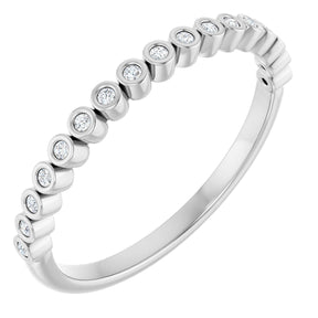 Platinum Round Lab-Grown Diamond Bezel-Set Anniversary Band – .08–1 1/3 CTW