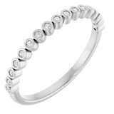 Platinum Round Natural Diamond Bezel-Set Anniversary Band – .07–1 1/2 CTW