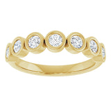 10K Gold Round Lab-Grown Diamond Bezel-Set Anniversary Band – 1/4–7/8 CTW - Yellow Gold - view 3