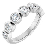 Platinum Round Lab-Grown Diamond Bezel-Set Anniversary Band – .08–1 1/3 CTW