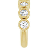 10K Gold Round Lab-Grown Diamond Bezel-Set Anniversary Band – 1–1 1/3 CTW - Yellow Gold - view 4