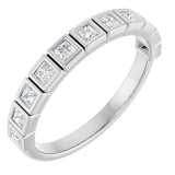 Platinum Round Lab-Grown Diamond Bezel-Set Anniversary Band – .08–1 1/3 CTW