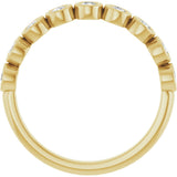10K Gold Round Natural Diamond Bezel-Set Anniversary Band – 1/4–7/8 CTW - Yellow Gold - view 2