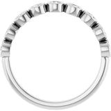 Platinum Round Natural Diamond Bezel-Set Anniversary Band – .07–1 1/2 CTW - view 2