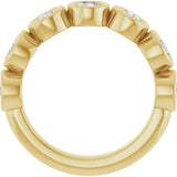 10K Gold Round Lab-Grown Diamond Bezel-Set Anniversary Band – 1–1 1/3 CTW - Yellow Gold - view 2