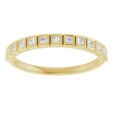10K Gold Square Lab-Grown Diamond Bezel-Set Anniversary Band – 1/5–5/8 CTW - Yellow Gold - view 3