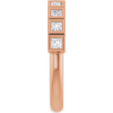 10K Gold Square Natural Diamond Bezel-Set Anniversary Band – 1/6–3/4 CTW - Rose Gold - view 4