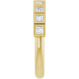 10K Gold Square Lab-Grown Diamond Bezel-Set Anniversary Band – 1/5–5/8 CTW - Yellow Gold - view 4