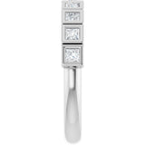 Platinum Square Natural Diamond Bezel-Set Anniversary Band – 1/6–2 3/4 CTW - view 4