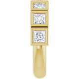 10K Gold Square Natural Diamond Bezel-Set Anniversary Band – 9/10–2 3/4 CTW - Yellow Gold - view 4