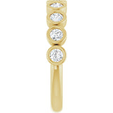 10K Gold Round Lab-Grown Diamond Bezel-Set Anniversary Band – 1/4–7/8 CTW - Yellow Gold - view 4