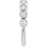Platinum Round Lab-Grown Diamond Bezel-Set Anniversary Band – .08–1 1/3 CTW - view 4