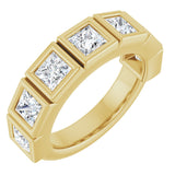 14K Gold Square Lab-Grown Diamond Bezel-Set Anniversary Band – 2 3/4 CTW - Yellow Gold