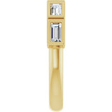 10K Gold Straight Baguette Lab-Grown Diamond Bezel-Set Anniversary Band – 1/2–3/4 CTW - Yellow Gold - view 4