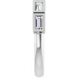 10K Gold Straight Baguette Lab-Grown Diamond Bezel-Set Anniversary Band – 1/2–3/4 CTW - White Gold - view 4