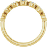 10K Gold Round Lab-Grown Diamond Bezel-Set Anniversary Band – 1/4–7/8 CTW - Yellow Gold - view 2