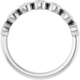 10K Gold Round Lab-Grown Diamond Bezel-Set Anniversary Band – 1/4–7/8 CTW - White Gold - view 2