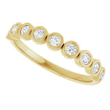 10K Gold Round Lab-Grown Diamond Bezel-Set Anniversary Band – 1/4–7/8 CTW - Yellow Gold - view 5