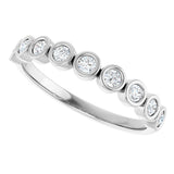 Platinum Round Lab-Grown Diamond Bezel-Set Anniversary Band – .08–1 1/3 CTW - view 5