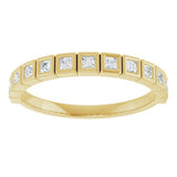 10K Gold Square Lab-Grown Diamond Bezel-Set Anniversary Band – 1/5–5/8 CTW - Yellow Gold - view 3