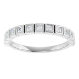 Platinum Square Natural Diamond Bezel-Set Anniversary Band – 1/6–2 3/4 CTW - view 3