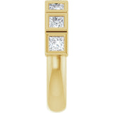10K Gold Square Natural Diamond Bezel-Set Anniversary Band – 9/10–2 3/4 CTW - Yellow Gold - view 4
