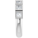 Platinum Square Natural Diamond Bezel-Set Anniversary Band – 1/6–2 3/4 CTW - view 4