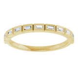14K Gold Straight Baguette Lab-Grown Diamond Bezel-Set Anniversary Band – 1/6–3/8 CTW - Yellow Gold - view 3