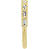 10K Gold Straight Baguette Lab-Grown Diamond Bezel-Set Anniversary Band – 1/6–3/8 CTW - Yellow Gold - view 4