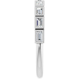Platinum Straight Baguette Natural Diamond Bezel-Set Anniversary Band – 1/6–3/4 CTW - view 4