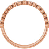 10K Gold Round Lab-Grown Diamond Bezel-Set Anniversary Band – .08–1/5 CTW - Rose Gold - view 2
