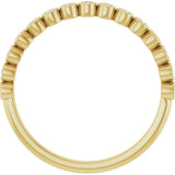 10K Gold Round Lab-Grown Diamond Bezel-Set Anniversary Band – .08–1/5 CTW - Yellow Gold - view 2