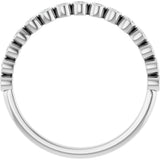 10K Gold Round Lab-Grown Diamond Bezel-Set Anniversary Band – .08–1/5 CTW - White Gold - view 2