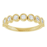 10K Gold Round Lab-Grown Diamond Bezel-Set Anniversary Band – 1/4–7/8 CTW - Yellow Gold - view 3