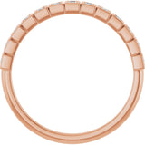 10K Gold Square Lab-Grown Diamond Bezel-Set Anniversary Band – 1/5–5/8 CTW - Rose Gold - view 2