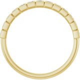 10K Gold Square Lab-Grown Diamond Bezel-Set Anniversary Band – 1/5–5/8 CTW - Yellow Gold - view 2