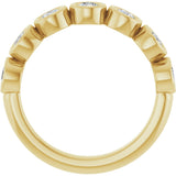 10K Gold Round Lab-Grown Diamond Bezel-Set Anniversary Band – 1/4–7/8 CTW - Yellow Gold - view 2