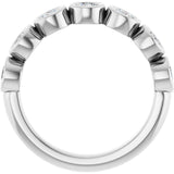 10K Gold Round Lab-Grown Diamond Bezel-Set Anniversary Band – 1/4–7/8 CTW - White Gold - view 2