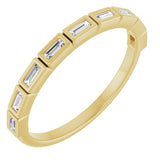 10K Gold Straight Baguette Lab-Grown Diamond Bezel-Set Anniversary Band – 1/6–3/8 CTW - Yellow Gold