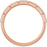 10K Gold Straight Baguette Lab-Grown Diamond Bezel-Set Anniversary Band – 1/6–3/8 CTW - Rose Gold - view 2