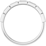 Platinum Straight Baguette Lab-Grown Diamond Bezel-Set Anniversary Band – 1/6–3/4 CTW - view 2