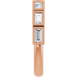 10K Gold Straight Baguette Lab-Grown Diamond Bezel-Set Anniversary Band – 1/2–3/4 CTW - Rose Gold - view 4